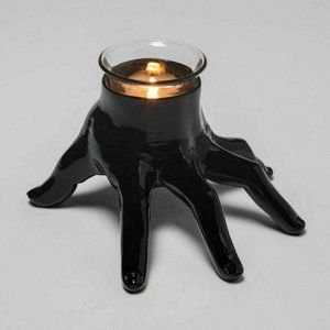 Hyde & EEK! Black Votive Short Hand Candle Votive